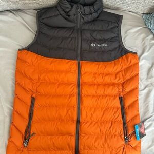 Columbia orange and Gray Puffer Vest
